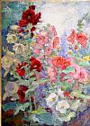 Campbell Hollyhocks by Unknown Artist